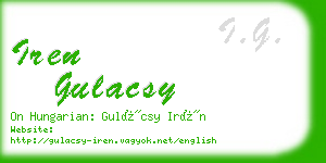 iren gulacsy business card